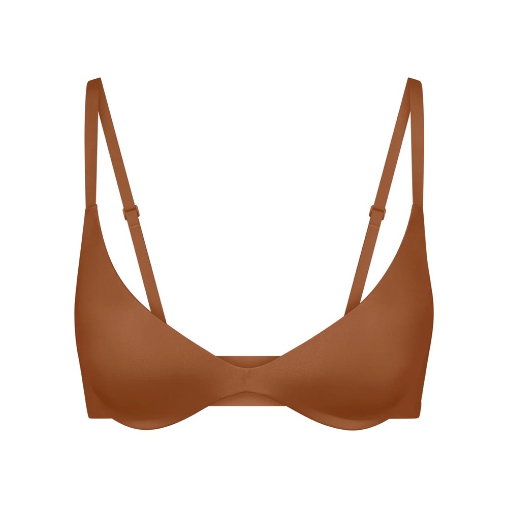 NWT SKIMS Wireless Form Super Push Up Bra in Bronze